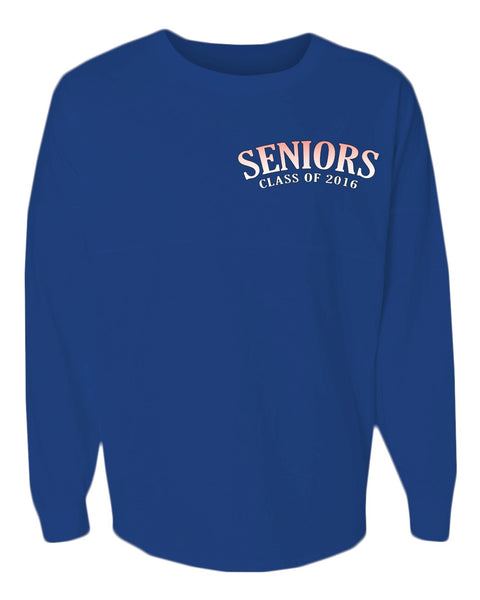 Seniors class of 2016 orange pom print J america shirt - ALLNTRENDSHOP - 2