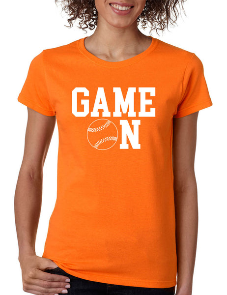 Women's T Shirt Game On Baseball Tee Sport Fans Baseball Team Gift