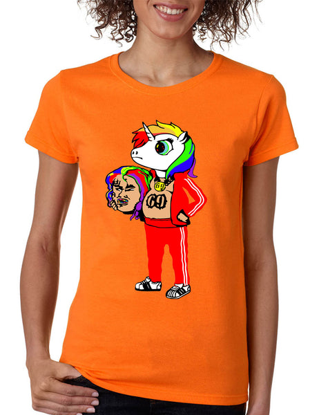 Women's T Shirt 6ix9ine Unicorn 69 Funny Shirt Trendy Hot Fans Gift