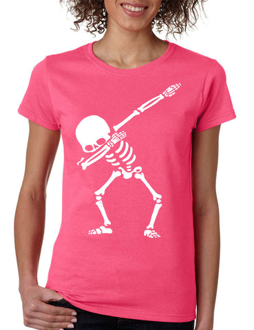 Women's T Shirt Dabbing Skeleton Tee Dab Hip Hop Skull Shirt Cool Top