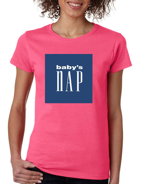 Women's T Shirt Baby's Nap Cute Pregnancy Tee Funny Mother Shirt