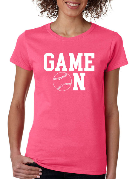 Women's T Shirt Game On Baseball Tee Sport Fans Baseball Team Gift
