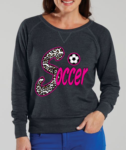 Soccer White Leopard women's long sleeve pullover - ALLNTRENDSHOP - 4