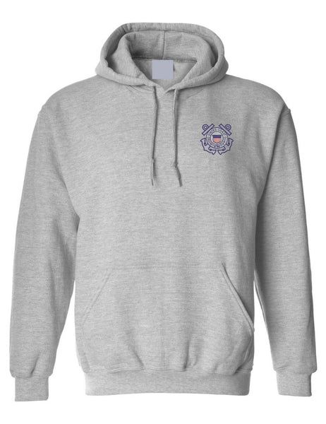 Adult Hoodie Coast Guard Embroidered USCG Top USA Embroidery Gift