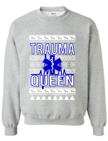 Xmas EMT Traumma Queen Adult Sweatshirt