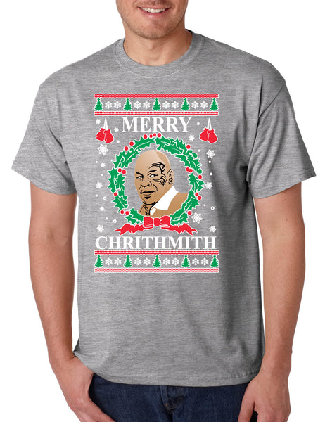 Men's T Shirt Merry Christhmith Mike Tyson Ugly Xmas Boxer Gift Idea