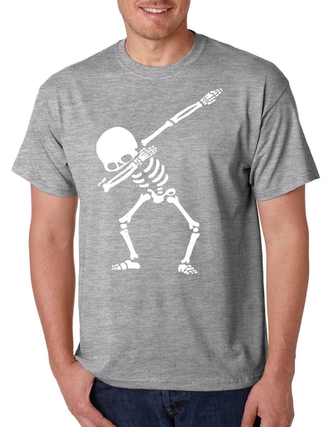 Men's T Shirt Dabbing Skeleton Tee Cool Hip Hop Dab Skull Shirt Gift