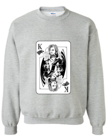 Adult Sweatshirt Jon Snow Card Popular Trendy Top