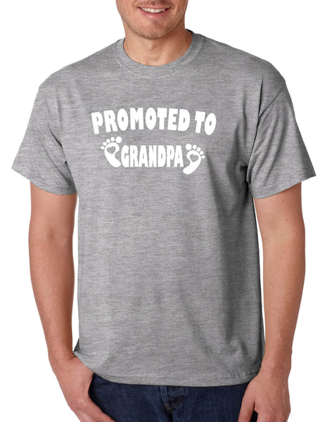 Men's T Shirt Promoted To Grandpa New Born Announcement Gift Idea