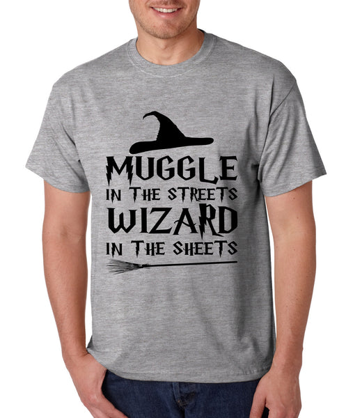 Men's T Shirt Muggle In The Streets Wizard In The Sheets Cool Tee - ALLNTRENDSHOP - 5
