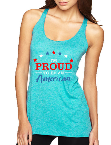 Women's Tank Top Proud To Be An American Trending 4th Of July Top