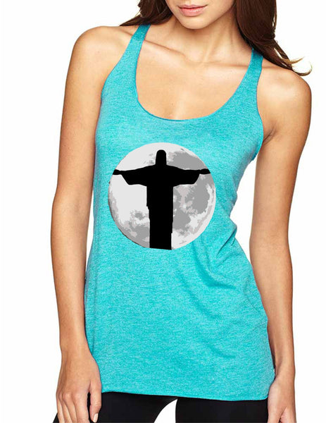 Women's Tank Top Moon Jesus Cool Love Jesus Top - ALLNTRENDSHOP - 5