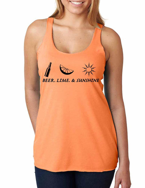 Beer lime and sunshine Women's Triblend Tanktop - ALLNTRENDSHOP