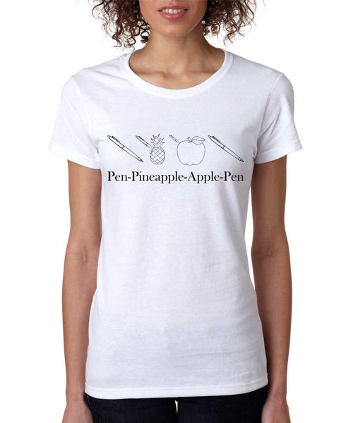 Women's T Shirt Pen Pineapple Apple Pen PPAP CHEE Fun Shirt