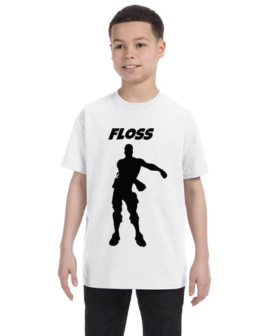 Kids Youth T Shirt Floss Black Trendy Floss Dance Tee Flossing Dancer