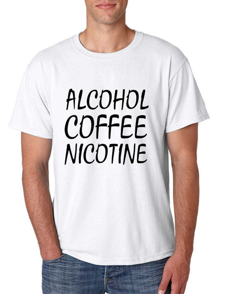 Men's T Shirt Alcohol Coffee Nicotine Cool Funny T Shirt - ALLNTRENDSHOP - 5