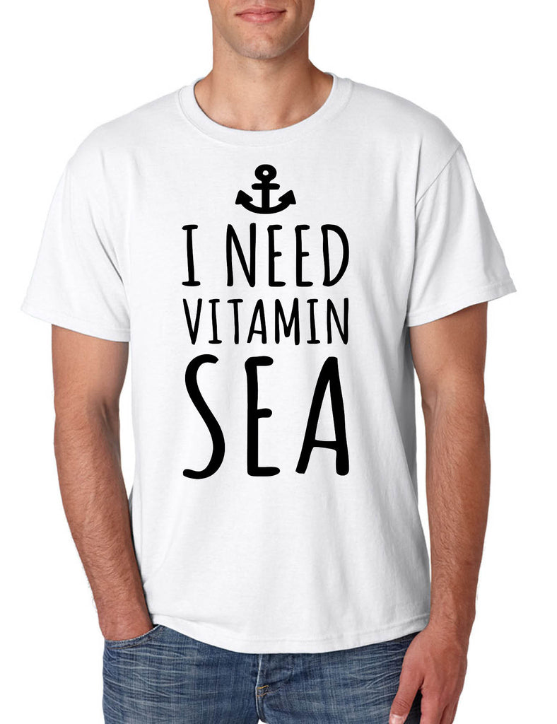 Men's T Shirt I Need Vitamin Sea Love Summer Vacation Beach Tee