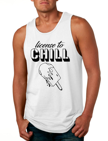 Men's Tank Top License To Chill Summer Top Trendy Funny Vacation Tee