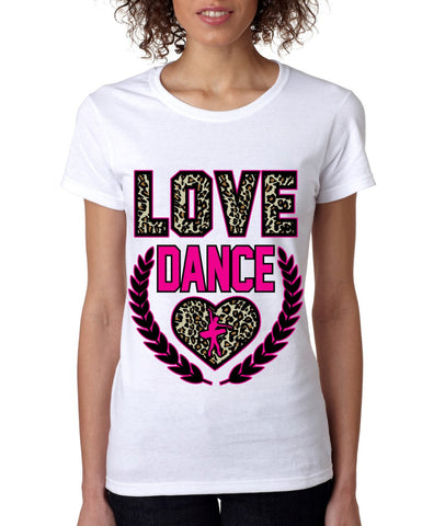 Love Dance Leopard womens T-Shirts - ALLNTRENDSHOP - 1