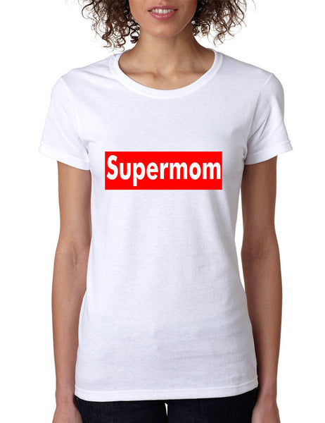 Women's T Shirt Super Mom Graphic Mothers Day Gift Best Mommy Tee