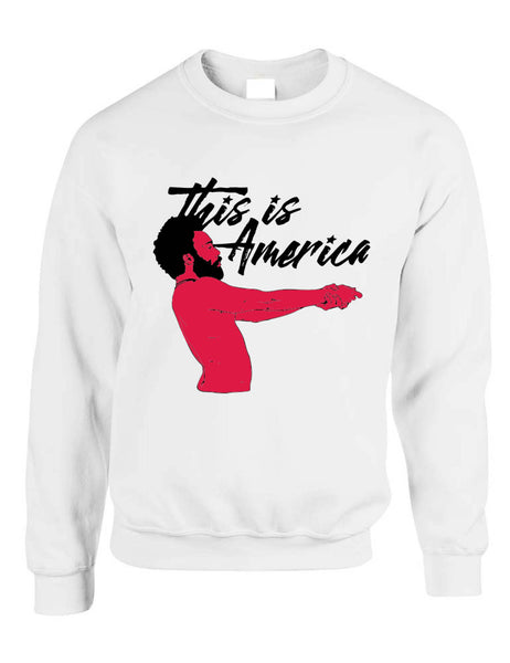 Adult Sweatshirt This Is America Trendy Gift Cool Popular Top