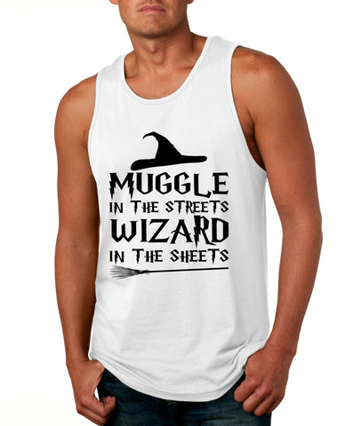 Men's Tank Top Muggle In The Streets Wizard In The Sheets Cool Top - ALLNTRENDSHOP - 1